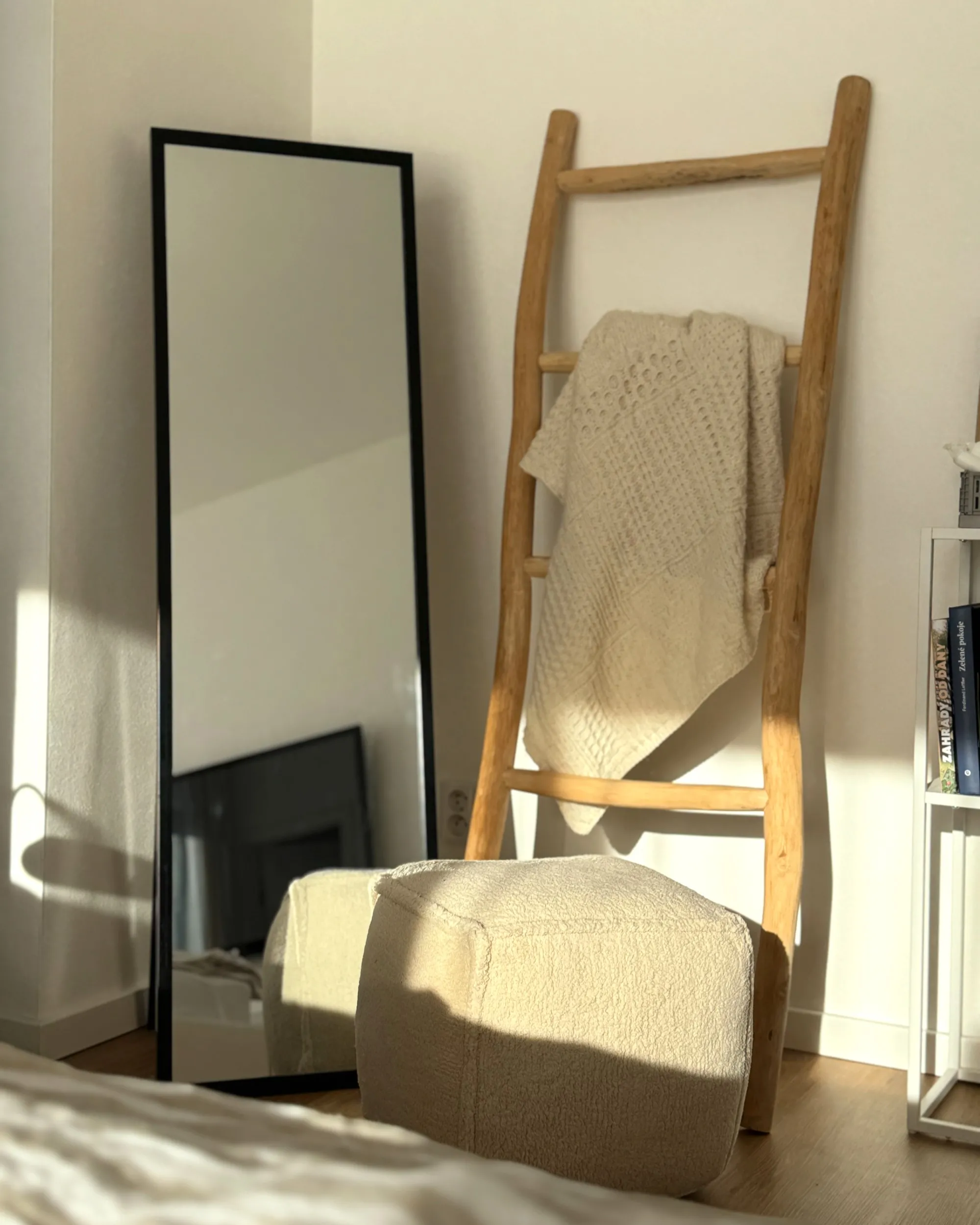 Staande spiegel TORCY 140 cm Zwart