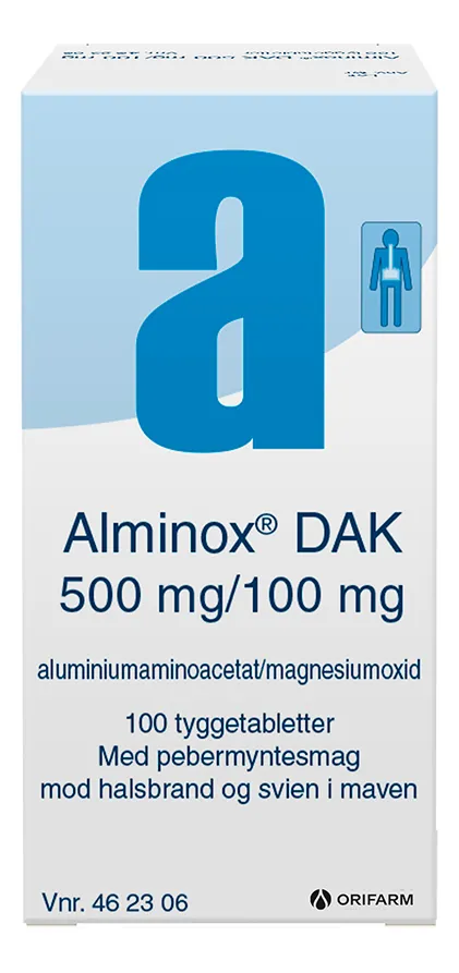 Alminox DAK Tyggetabletter - 100 stk.