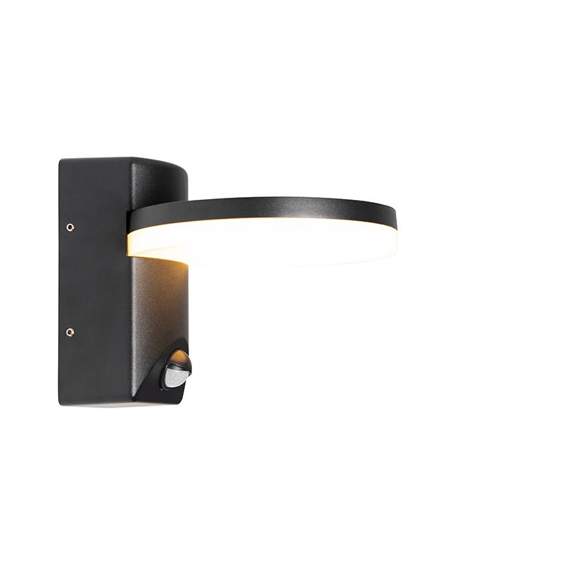 Buiten wandlamp zwart incl. LED IP54 bewegingssensor - Esmee