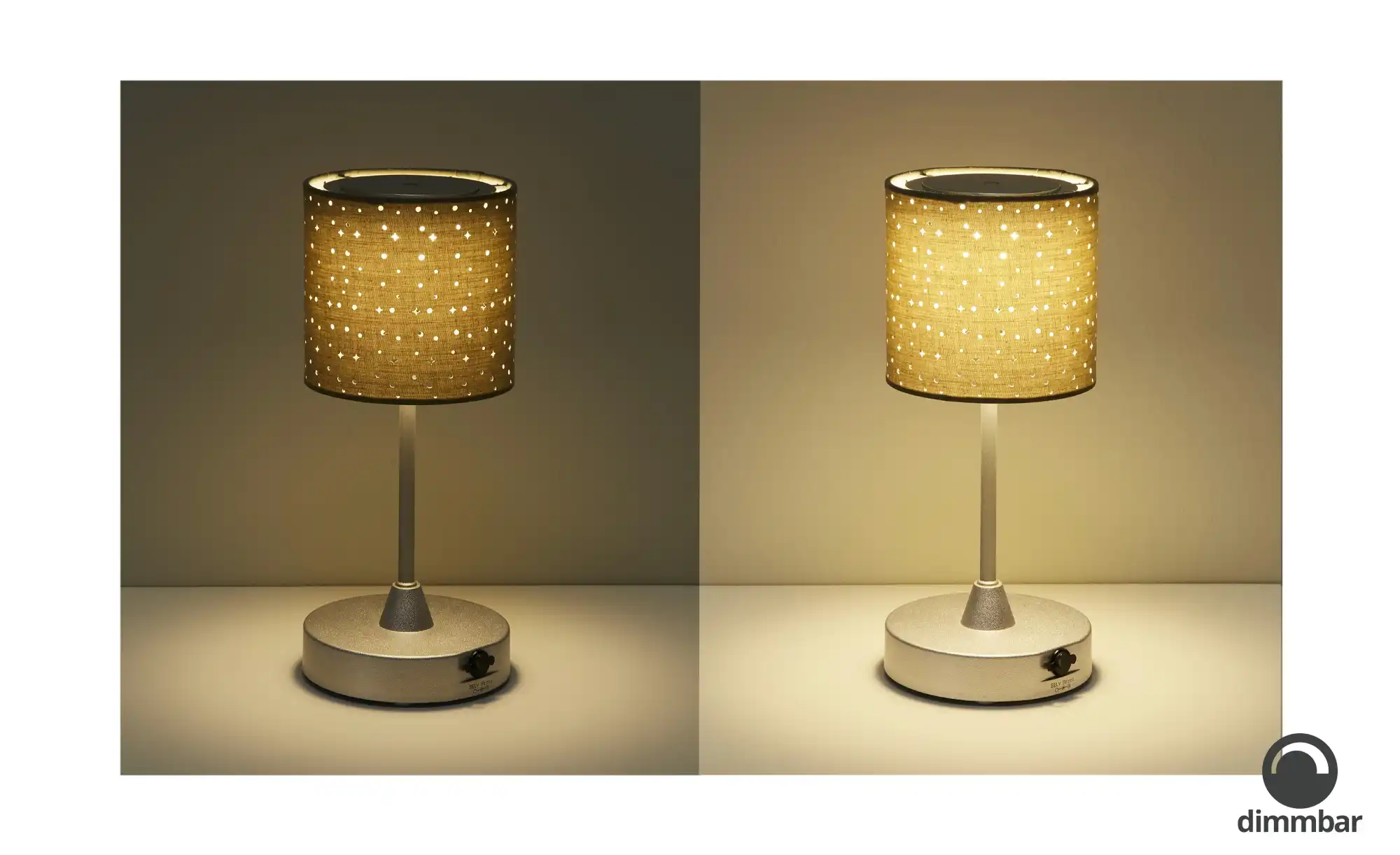 Akku LED-Tischleuchte taupe