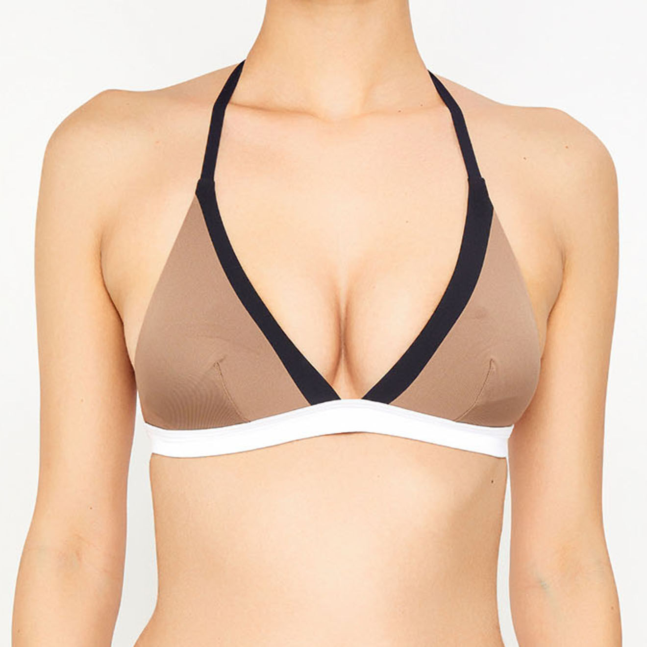Iodus Haut de maillot de bain Portua beige/noir/blanc