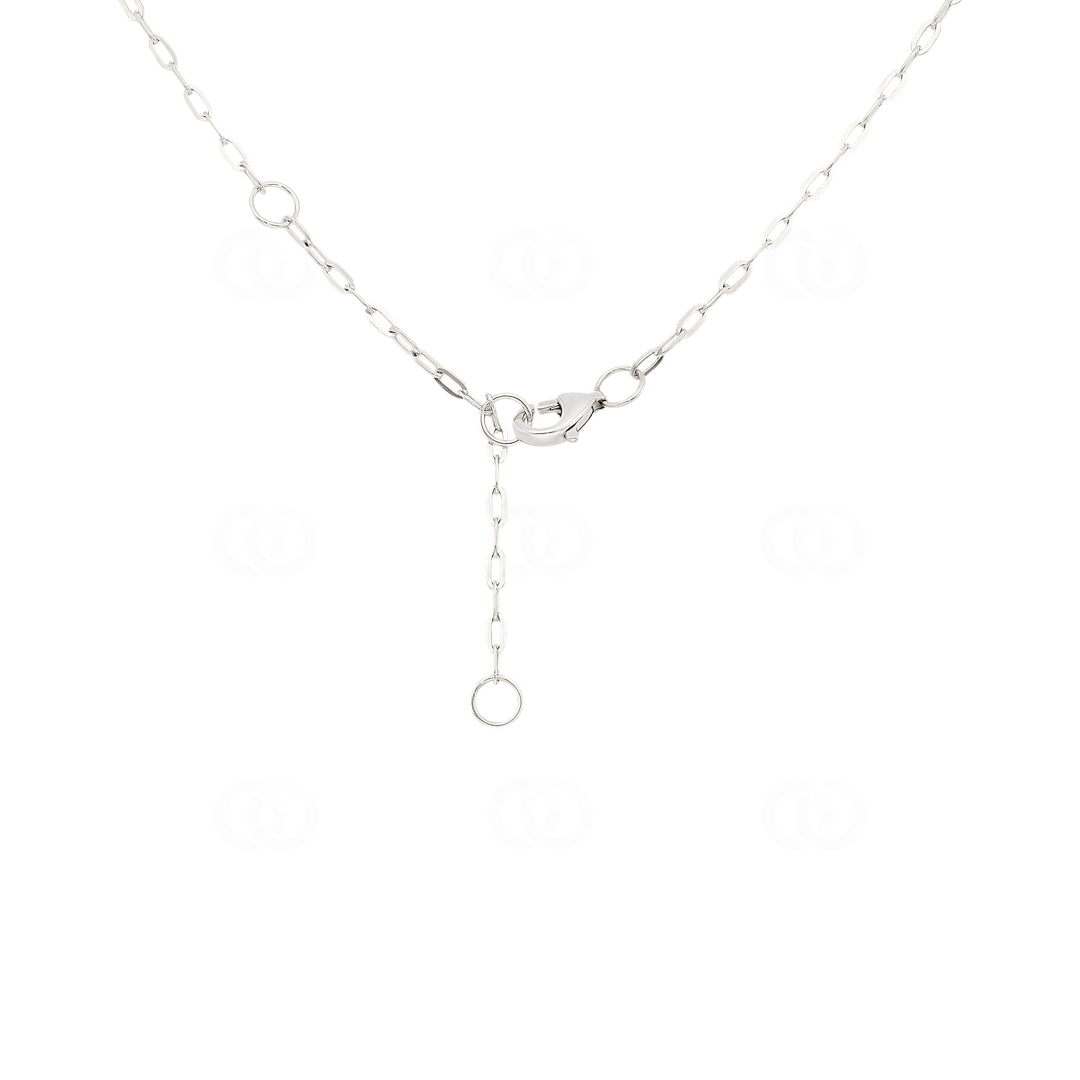 Collier mit Anhänger 750/18 K Weissgold Evil Eye mit Edelsteinen