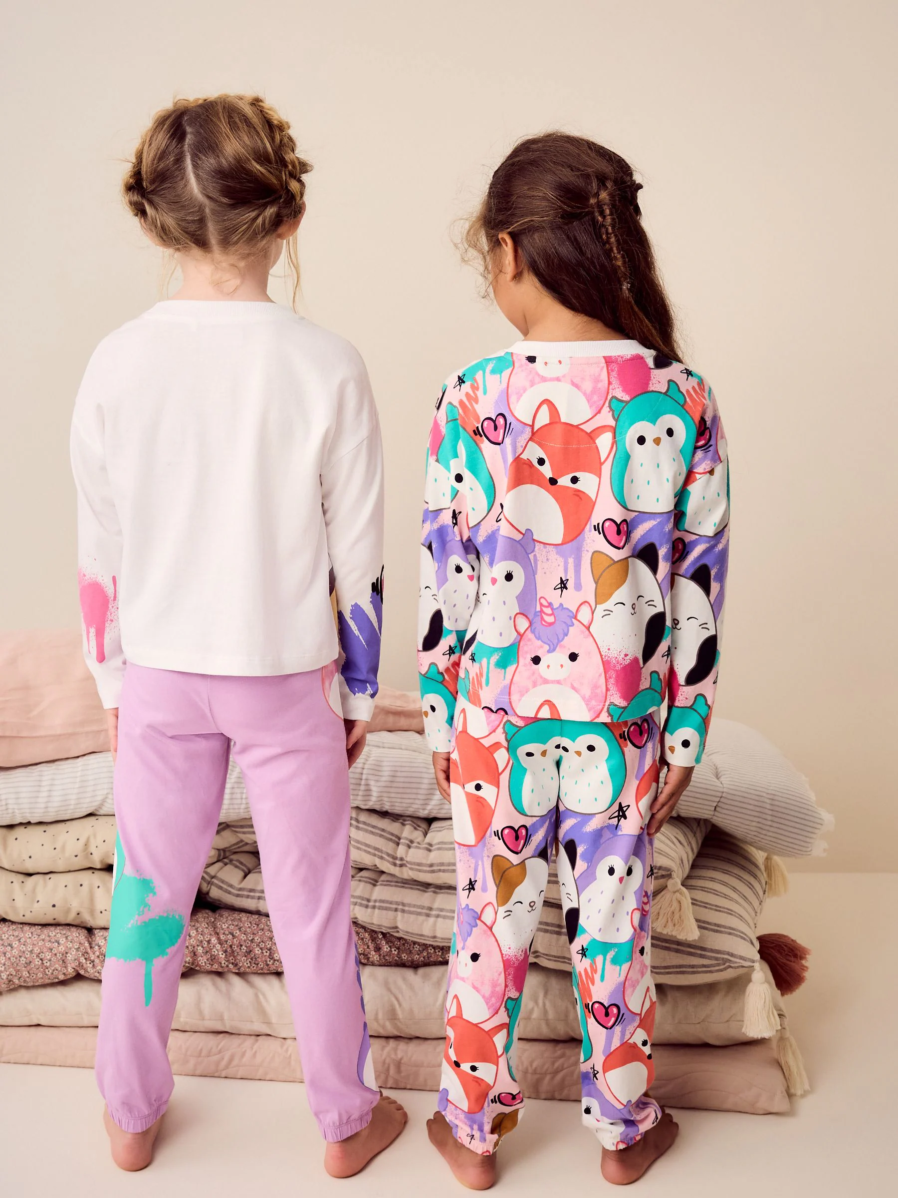 Wit/roze/paars - Squishmallows Pyjamas 2 Pack (5-14yrs)