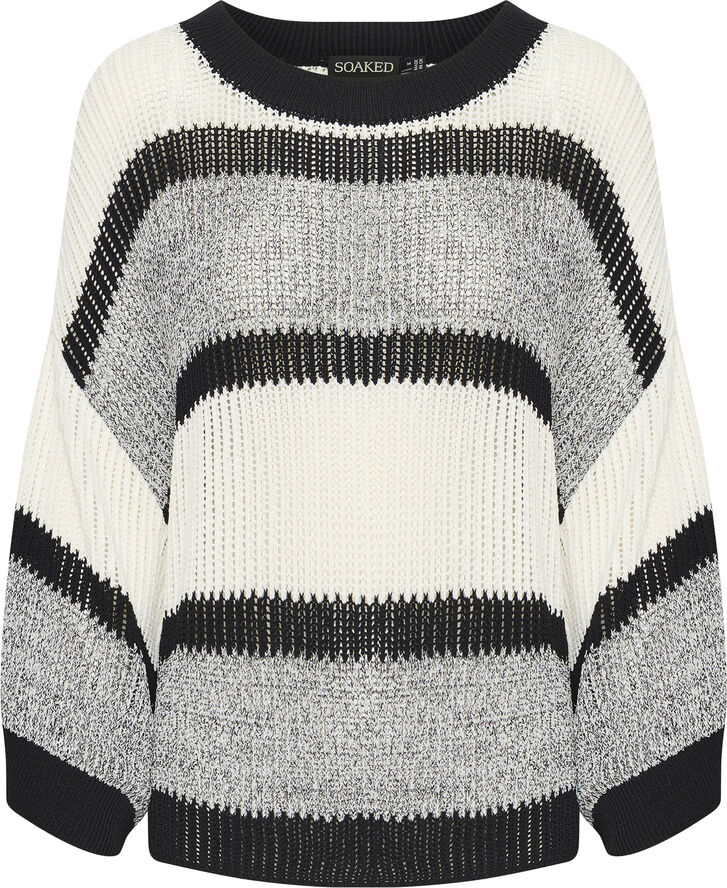 Soaked in Luxury SLRohanna Pullover Black, white and melange