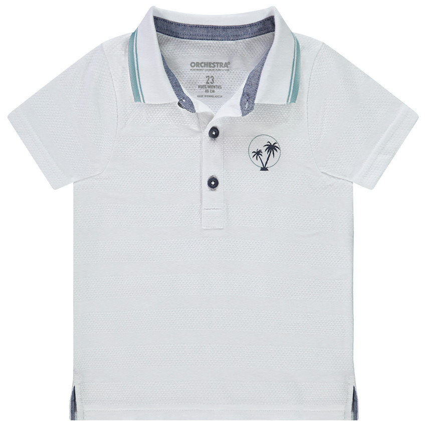 Polo manches courtes print fantaisie pour bébé garçon