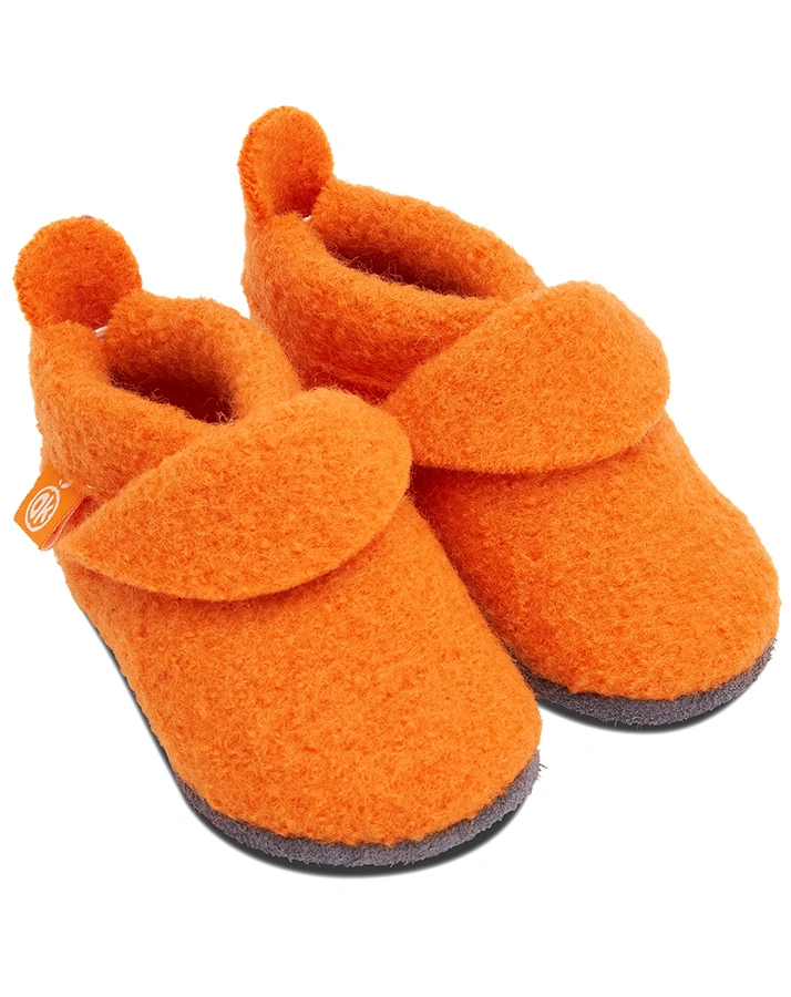 Filz-Hausschuhe WOLLI in orange