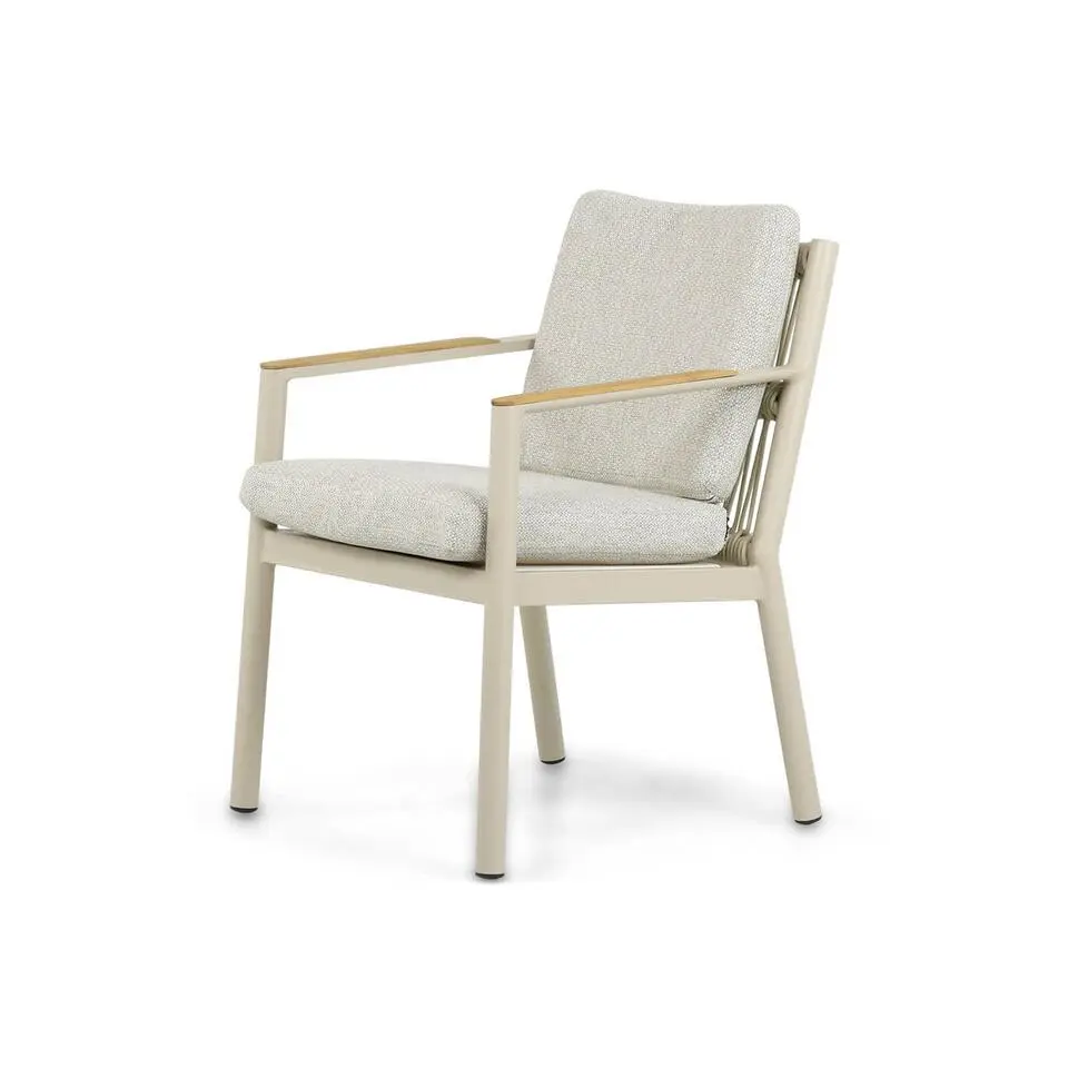 Tuinset 4 personen 125 cm Aluminium/rope Taupe Coco Sevilla/Ancona