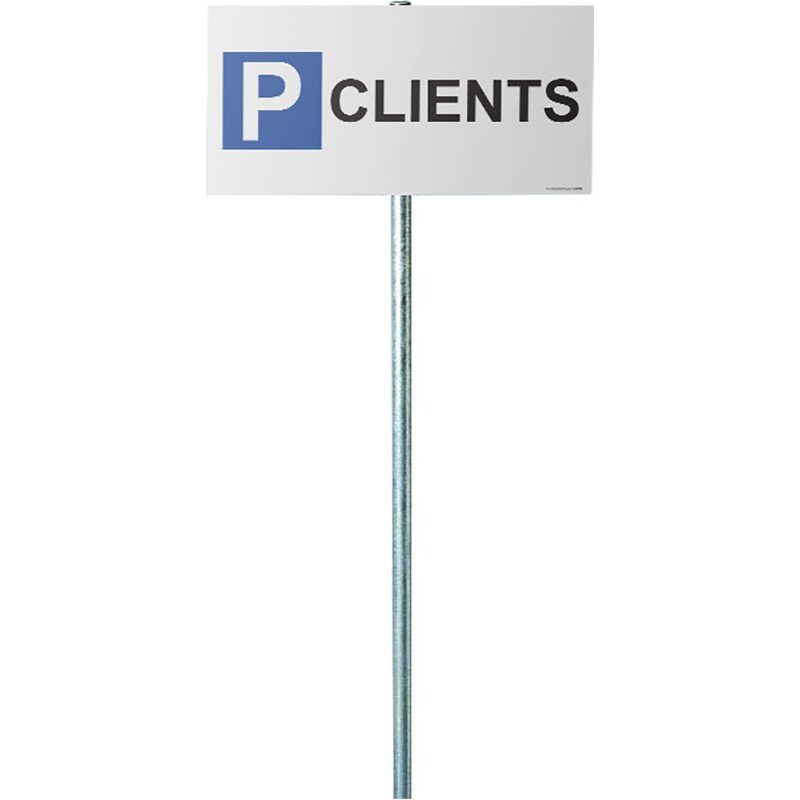 Kit panneau + poteau de parking - P CLIENTS