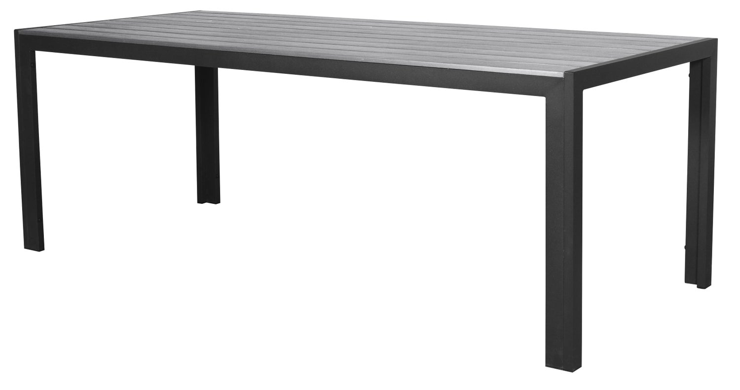 Herfsttuintafel, 205 cm, zwart/grijs. 205 x 90 x 75 cm