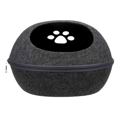 Cama em forma de caverna Trixie Liva cinza escuro para gatos