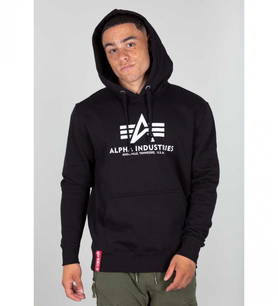 Moletom básico preto da Alpha Industries
