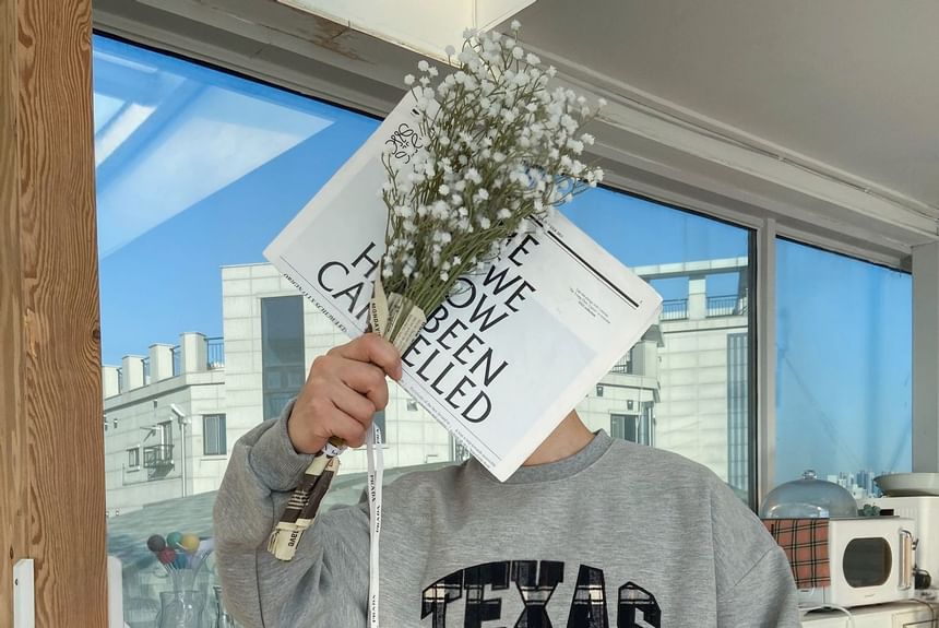 SeoulPop - Geruite Letters Sweatshirt