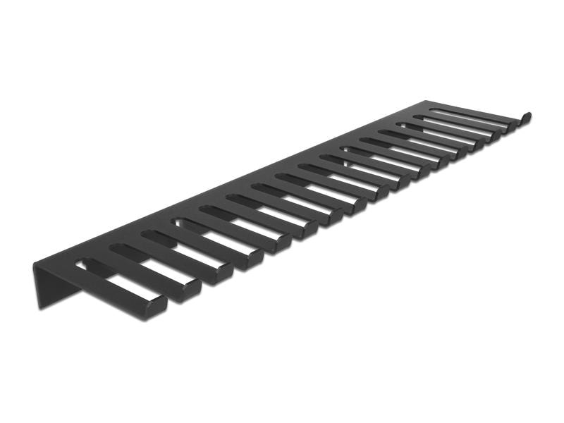 Delock Kabelführungsschiene zur Wandmontage, 325 x 90mm ,Sc Delock Kabelhalterung 325 x 90 mm zur Wandmontage schwarz