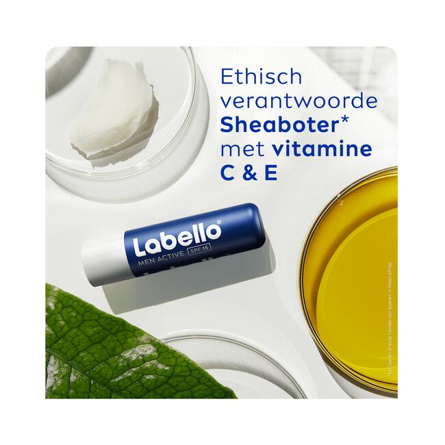 Labello Man Active Lippenbalsem 24u Hydratatie SPF15 1 Stuk