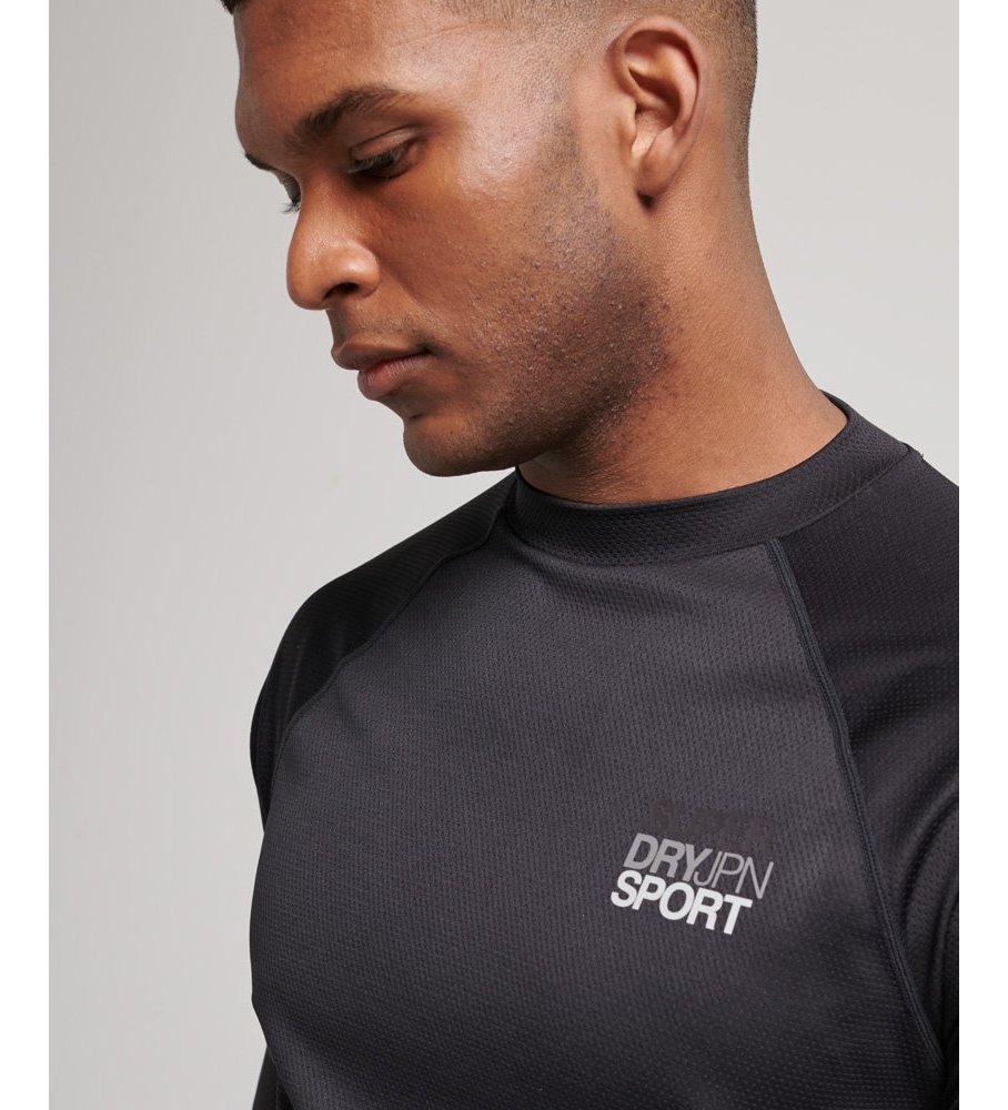 Camisa Superdry Train Collar, preta