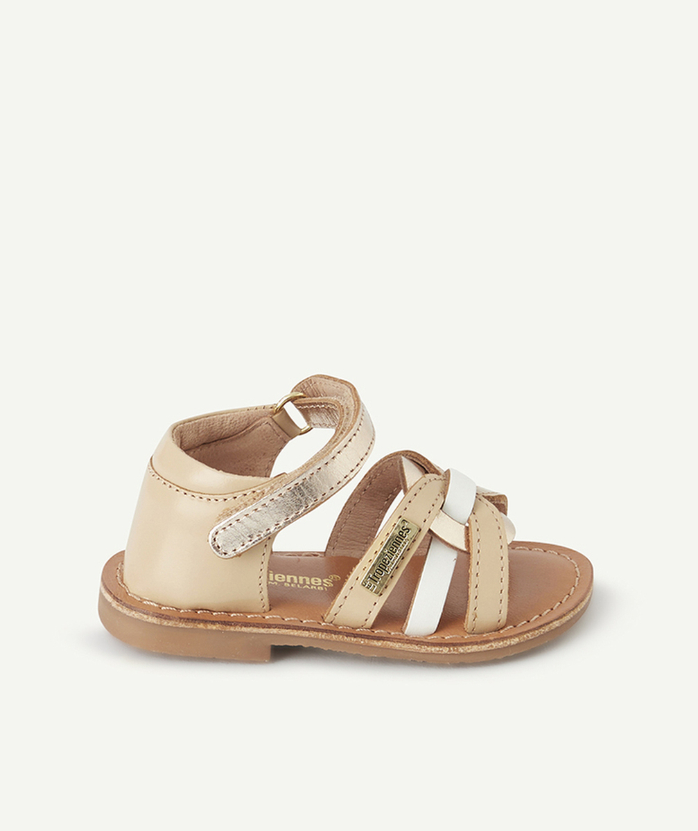 LES TROPEZIENNES PAR M BELARBIsandales ouvertes bébé fille badari beige et coloris irisés