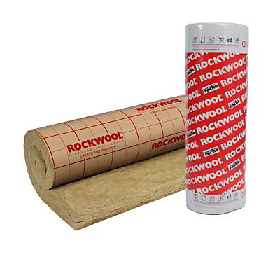 Rouleau laine de roche Rockwool Roulrock kraft - 1,2 x 2,4 m ép.200 mm R. 5,1 Km²/W (vendu au rouleau)