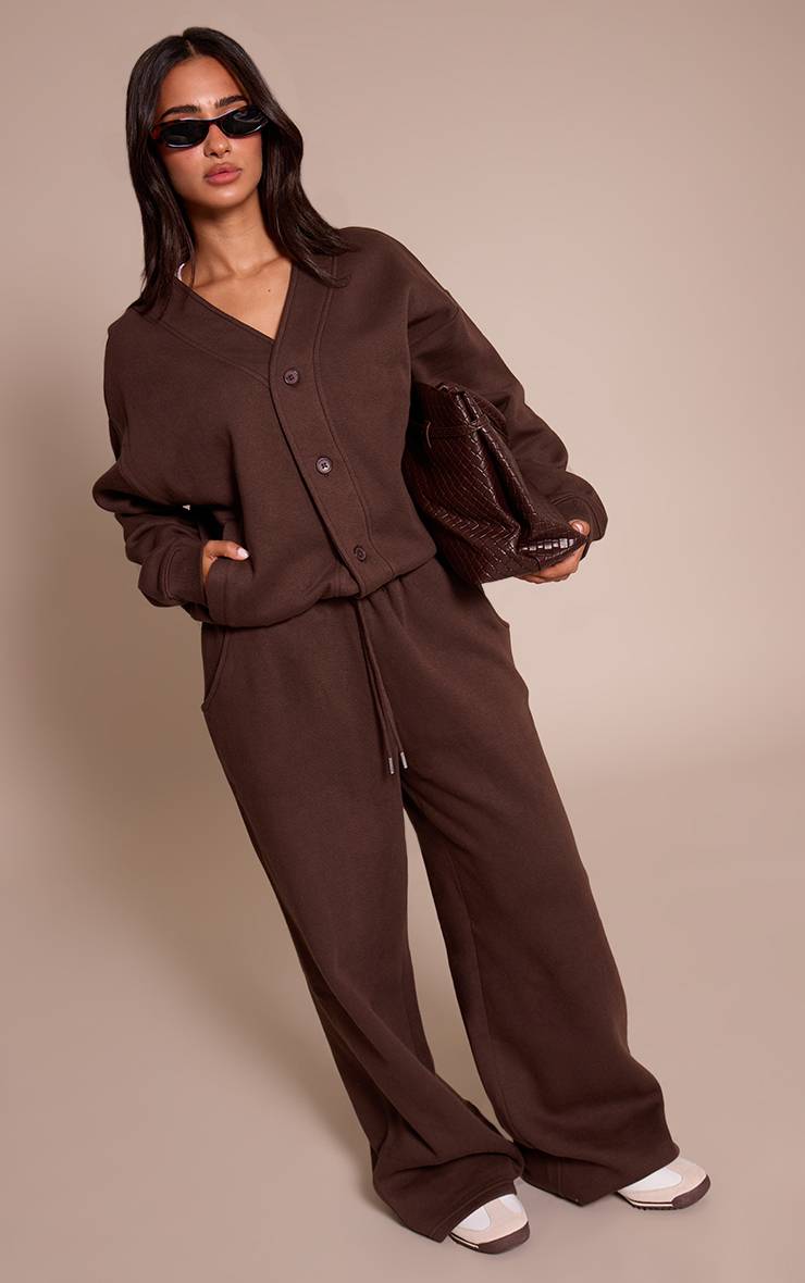 Chocolat Sweat Petite Avec Boutons Et Poches Latérales