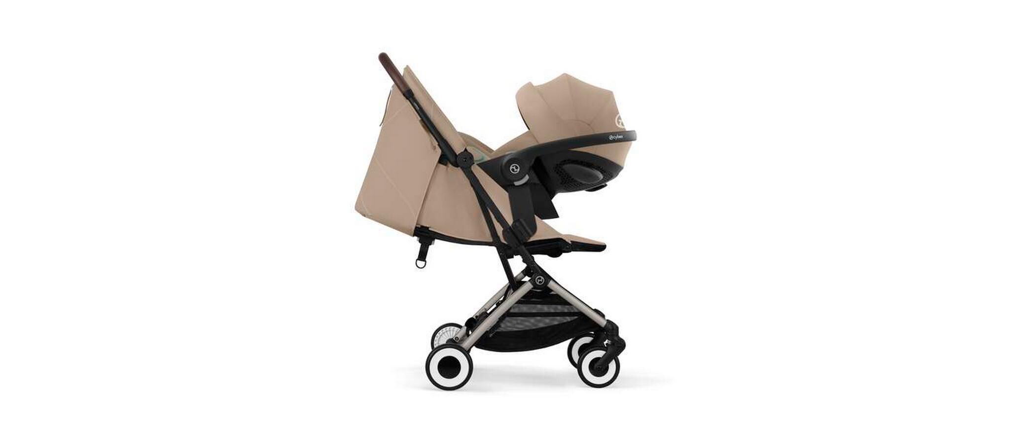 Buggy Orfeo Almond Beige<br>Kompakter Reisebuggy mit Handgepäckmasse