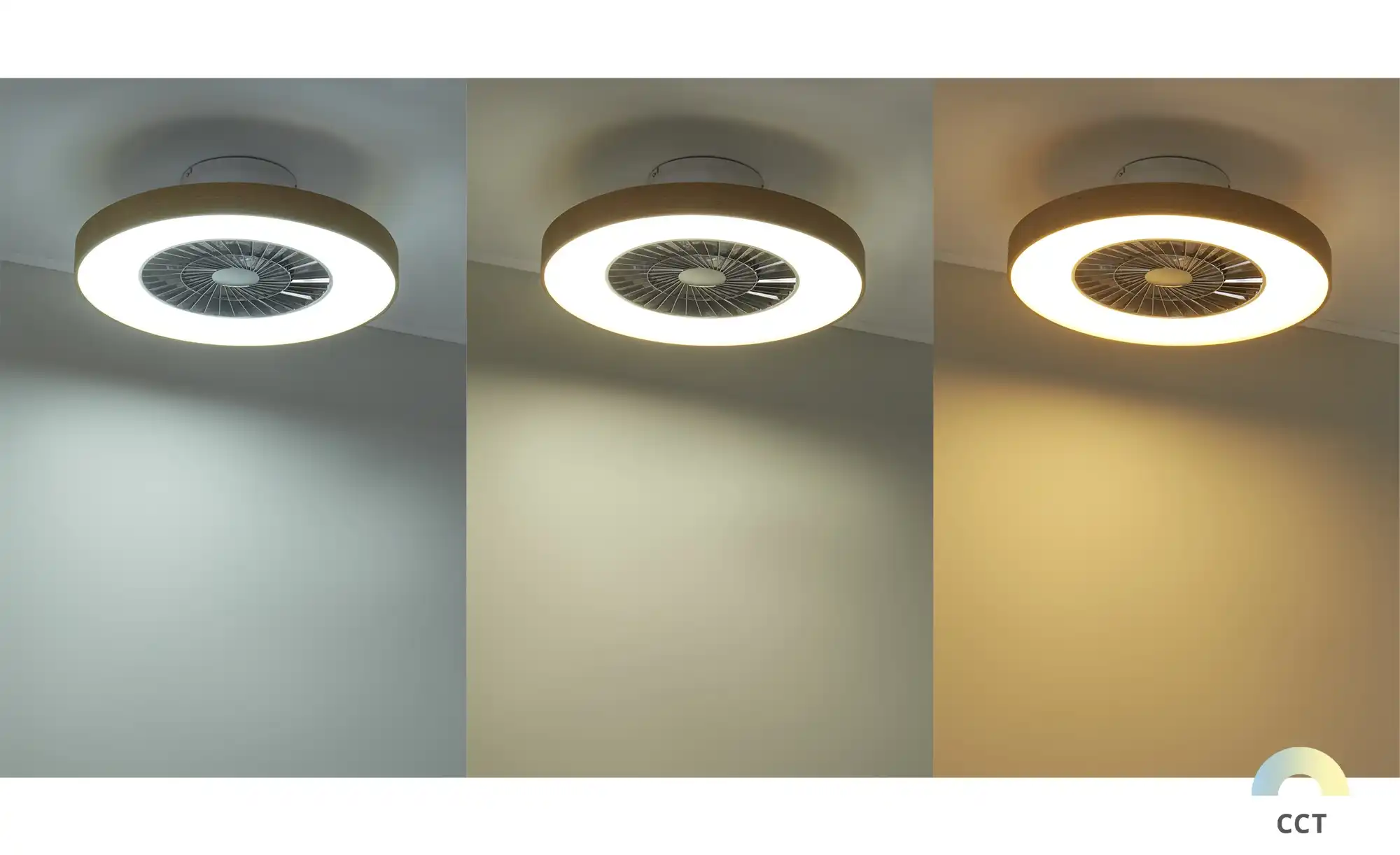 KHG Smart-Home Deckenventilator, Eichenholzoptik