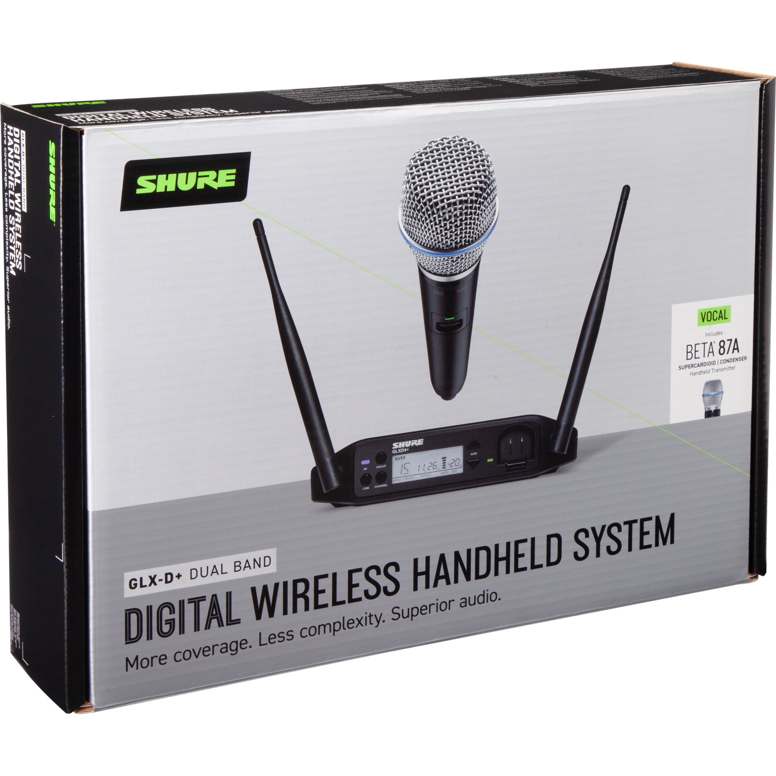 Shure GLXD24+/B87A draadloze handheld microfoon