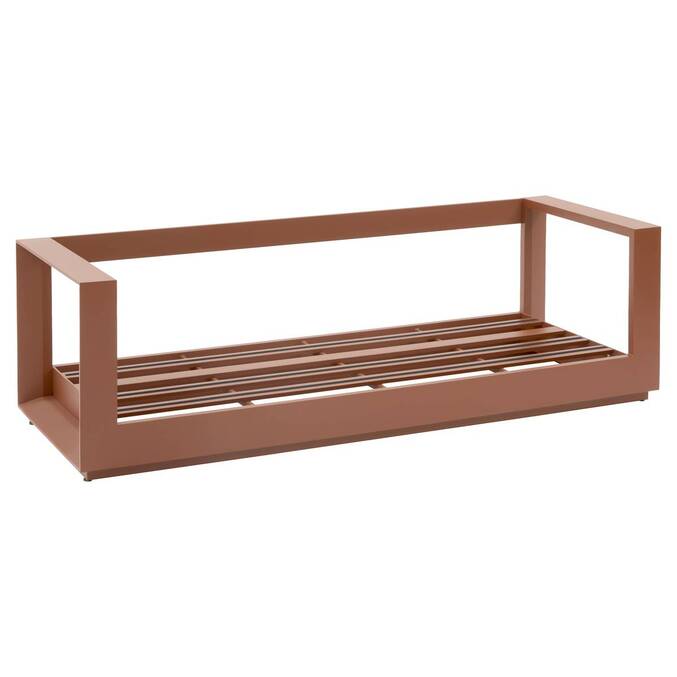 Salon de jardin rotatif ALLURE Beige Zébrano / Acajou