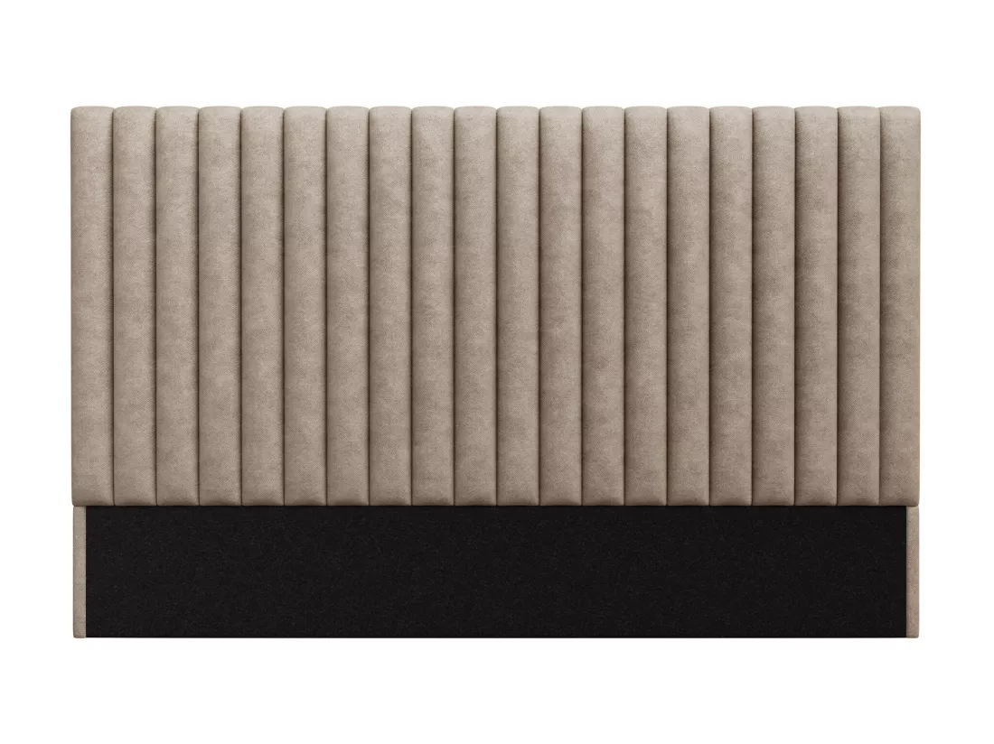 Tête de lit coutures verticales - 200 cm - Tissu - Taupe - SARAH