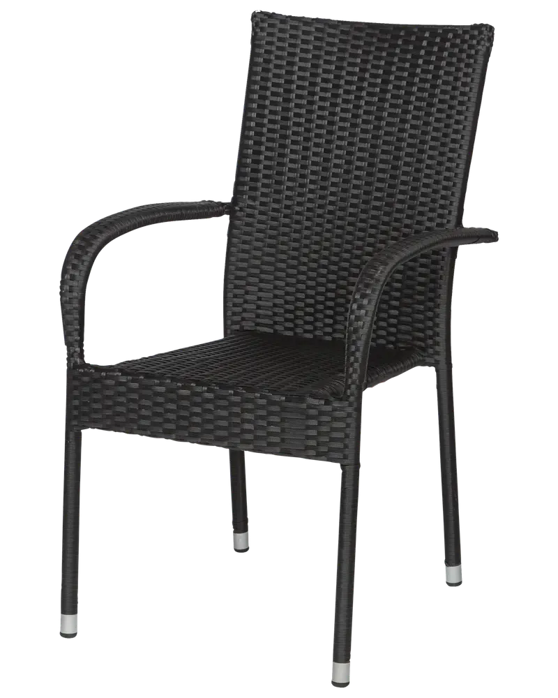 CADIZ Stabelstol sort polyrattan