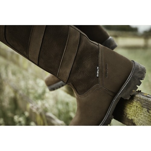 Botas de couro modelo Kennet para adultos, unissex, cor chocolate