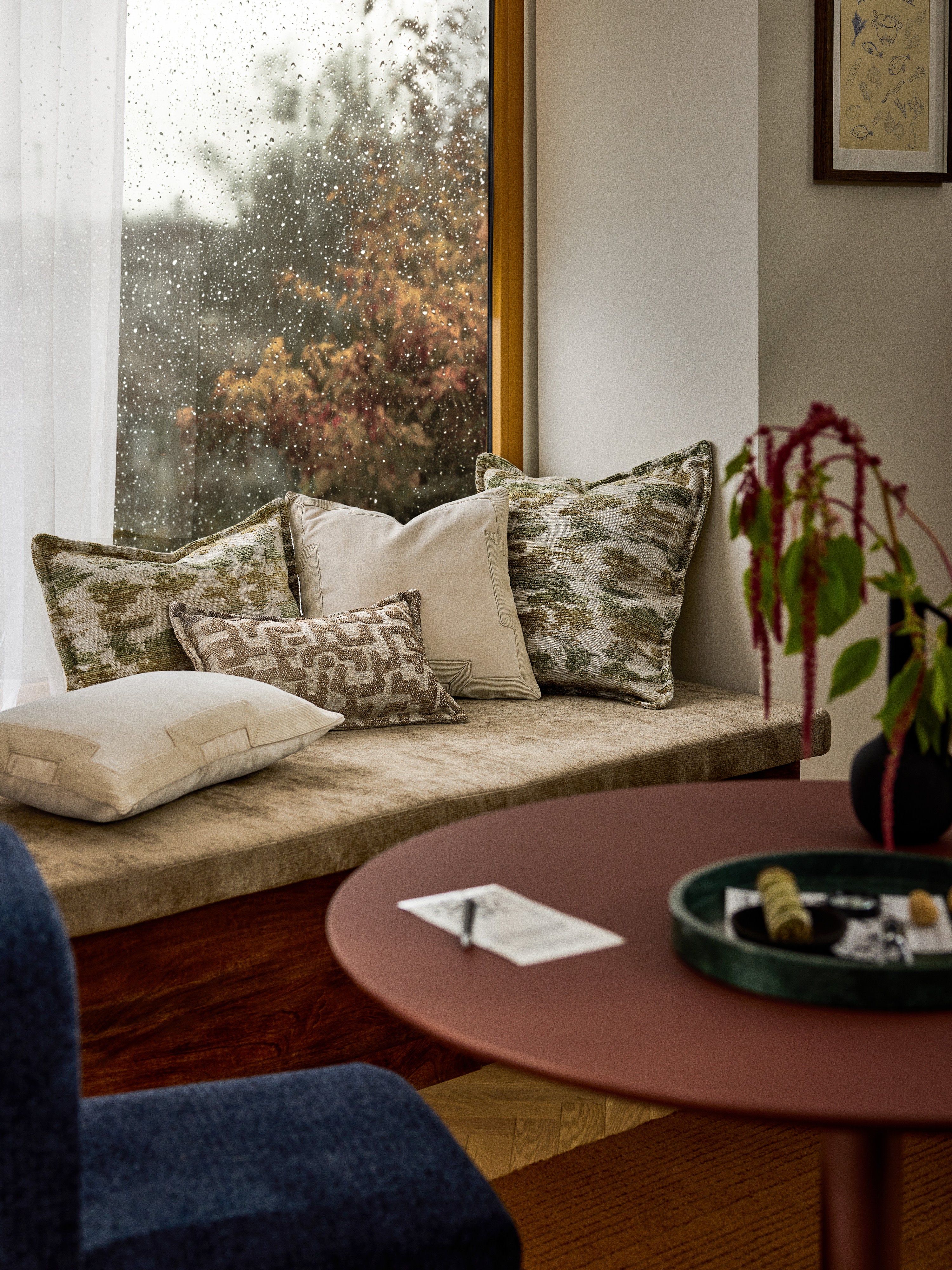 Decoratieve kussenhoes Saveria van viscose