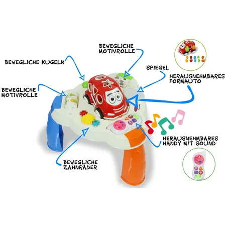 Jamara Spieltisch mit Formauto und Handy