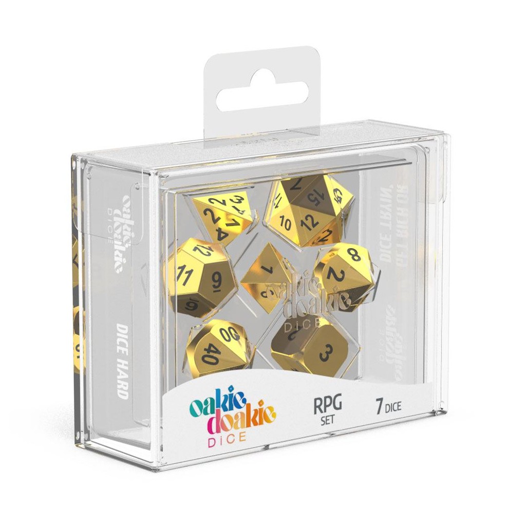 Oakie Doakie Dice dés RPG-Set Metal Dice - Aurym (7)