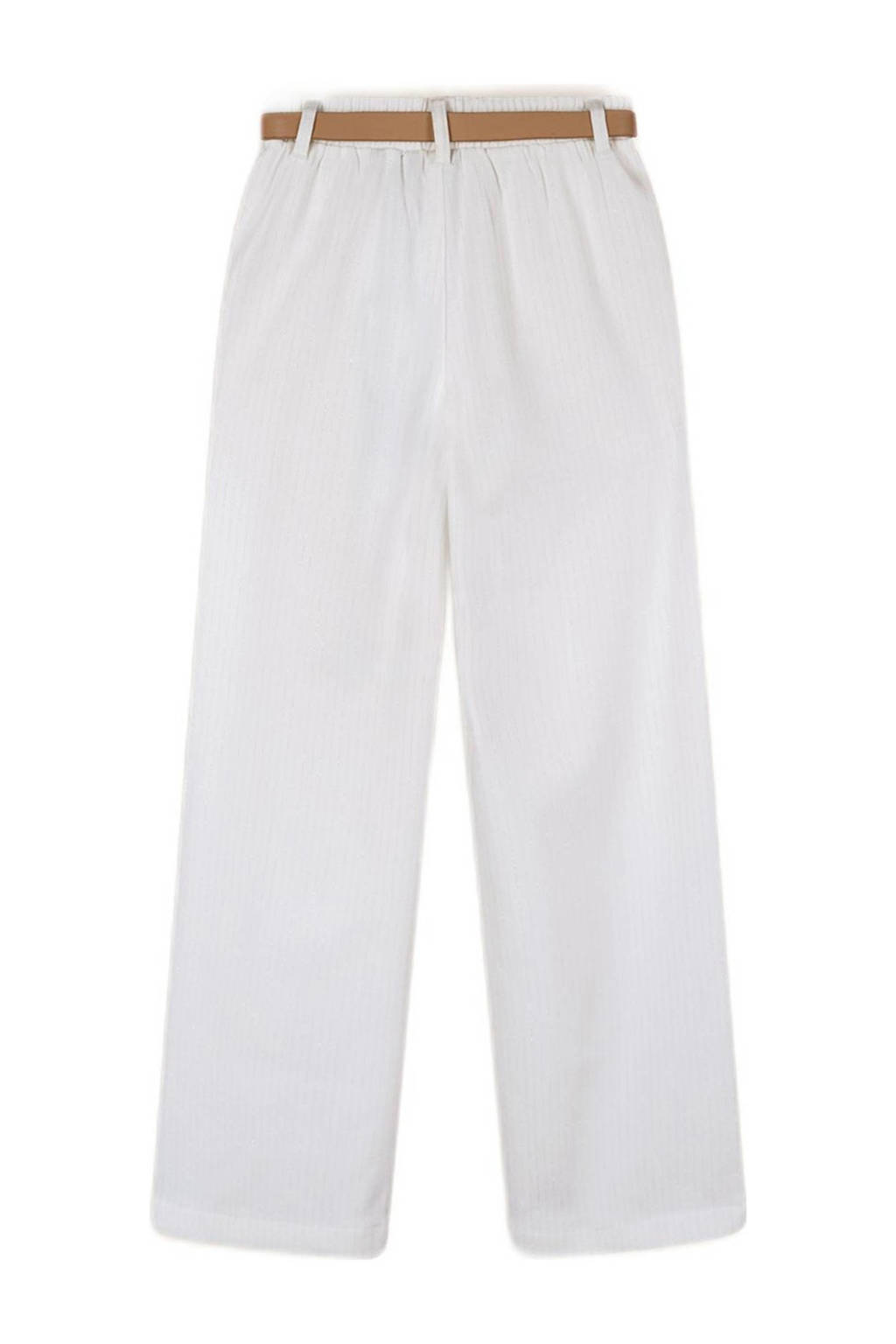 NONO wide leg broek Sayla wit