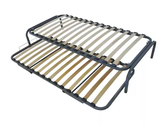 Lit gigogne 80x190 cm metal gris STRATA