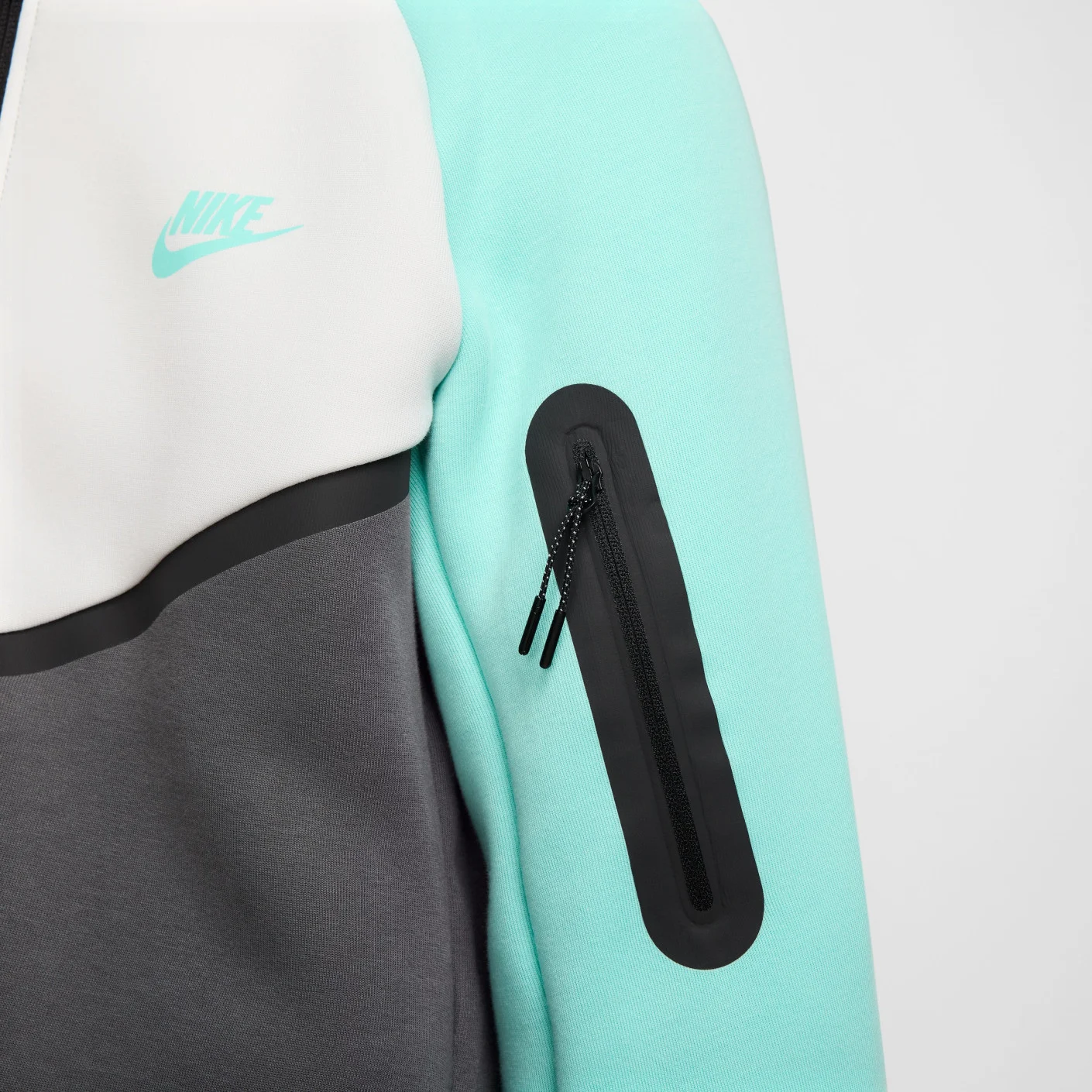 Nike Tech Fleece Sportswear Trainingspak Donkergrijs Wit Turquoise