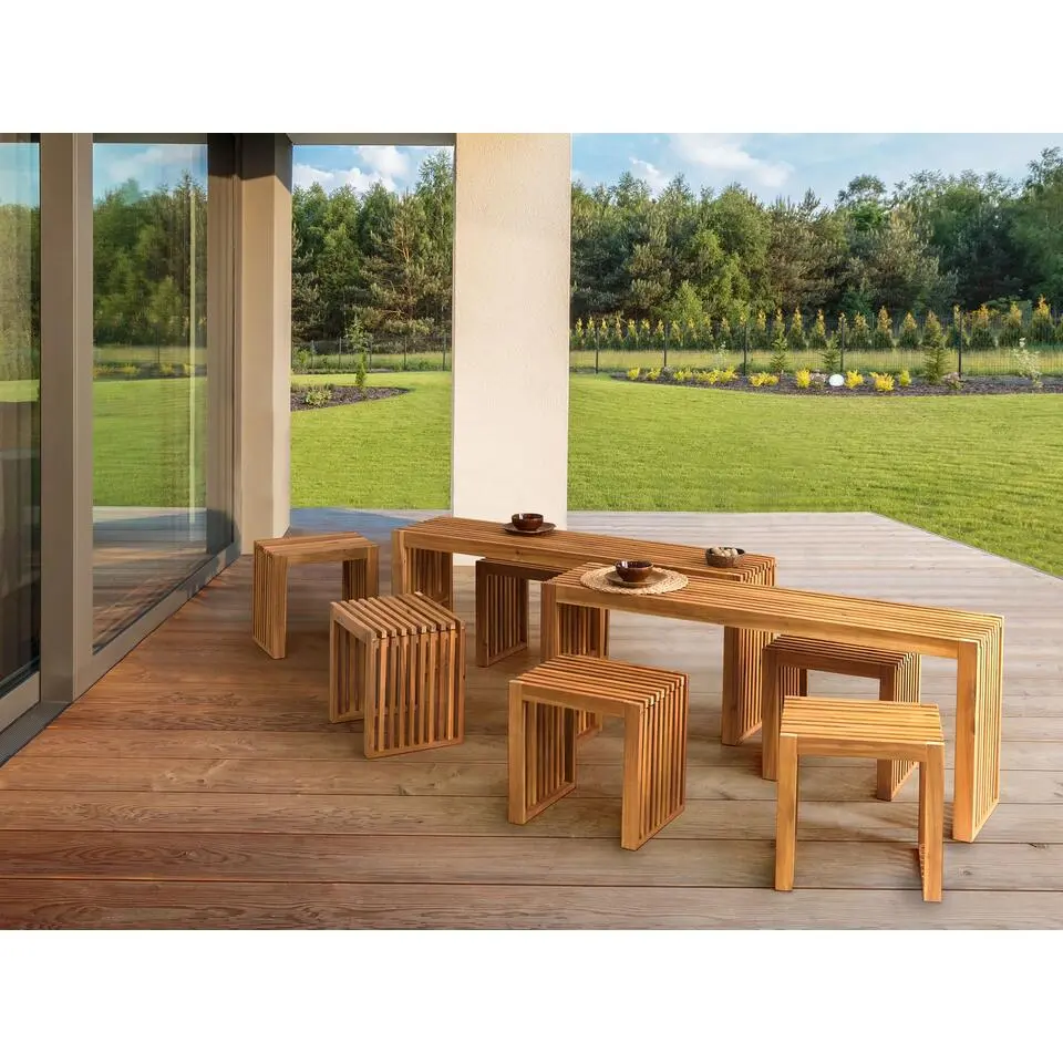 BELLANO - Tuinset 6-zits - Lichthout - Acaciahout