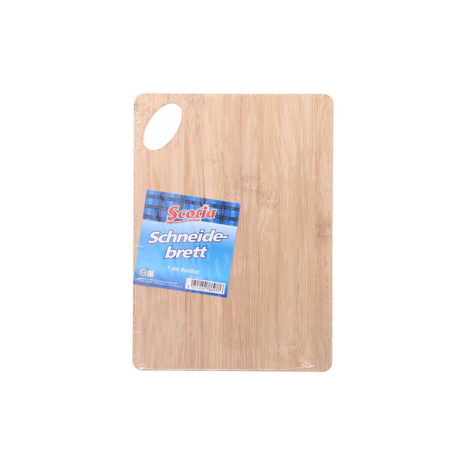 Scotia Schneidebrett Bambus mit Loch 30 x 21 cm braun