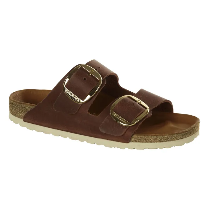 BIRKENSTOCK Sandales Arizona Big Buckle Cuir Gras - Collection Adulte  | Cognac