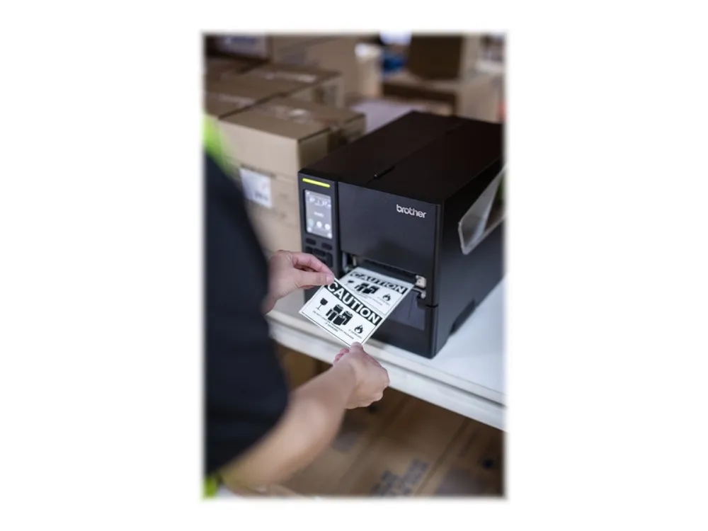 Brother Titan Industrial Printer TJ-4021TN - Etiketprinter - direkte termisk/termisk overførsel - Rulle (12 cm) - 203 dpi - op til 254 mm/sek. - LAN, seriel, USB vært, USB 2.0