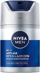 Nivea MEN Feuchtigkeitscreme<br>50 ml, Dispenser, Creme, Anti-Age Hyaluron
