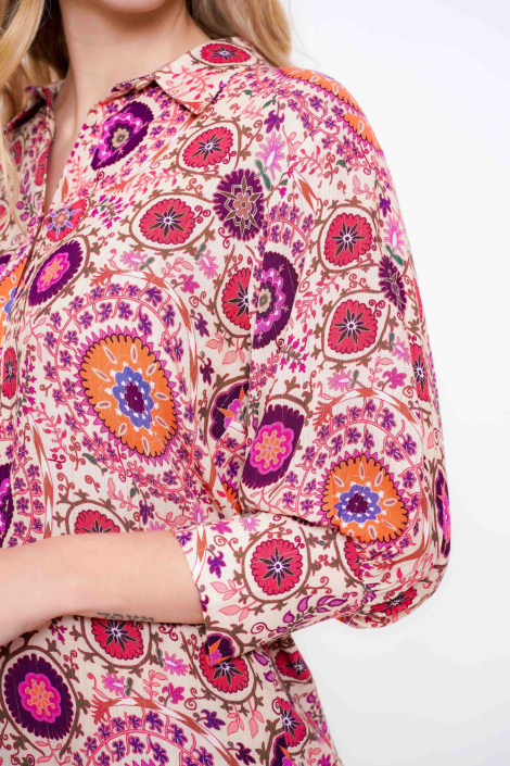 Geisha paarse dames blouse