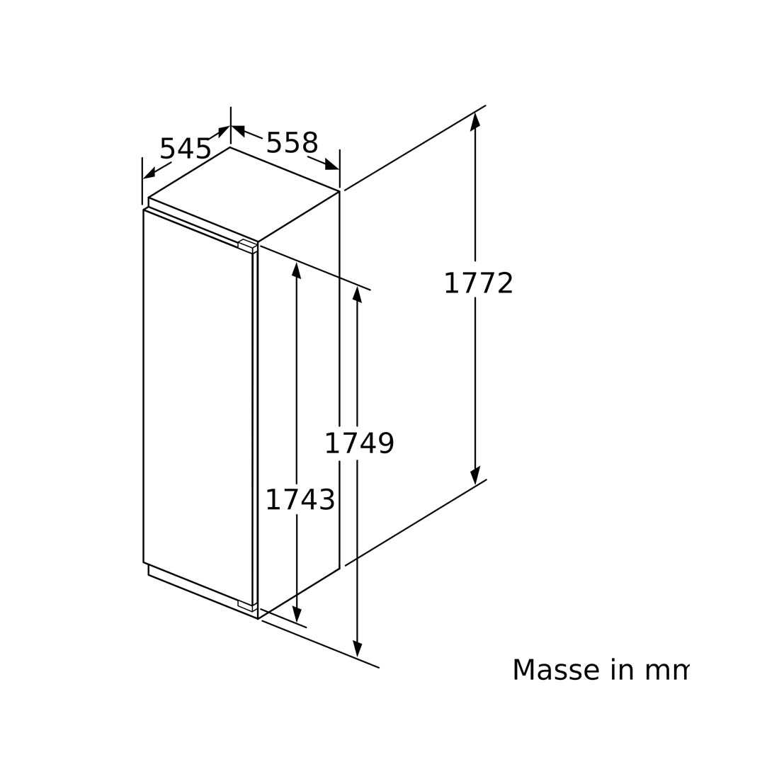 Bosch KIF82PFE0 Einbau-Kühlschrank 269 Liter