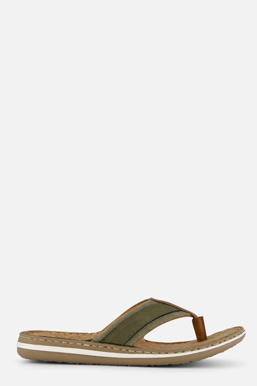 Rieker Ambor Slippers groen Leer