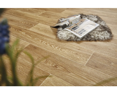Reuze PVC vloer, houtplankenlook, donker beuken, FB536, 300 cm (per meter verkocht)