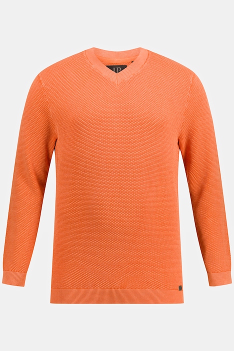 Pullover, stonewashed, V-Ausschnitt