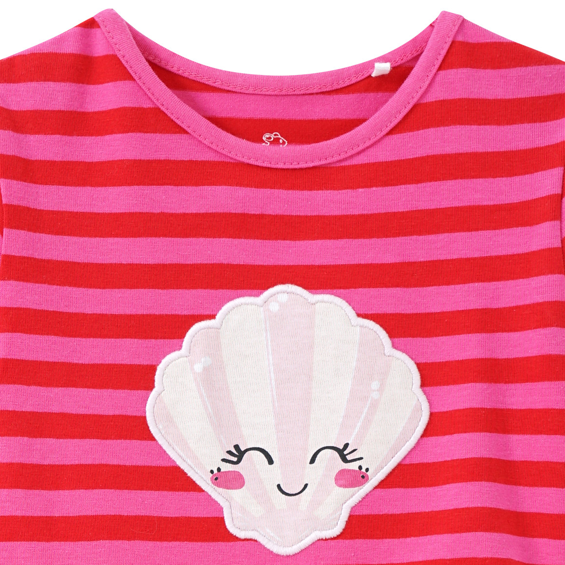 Topolino Mädchen Kleid mit Muschel-Applikation rot / pink
