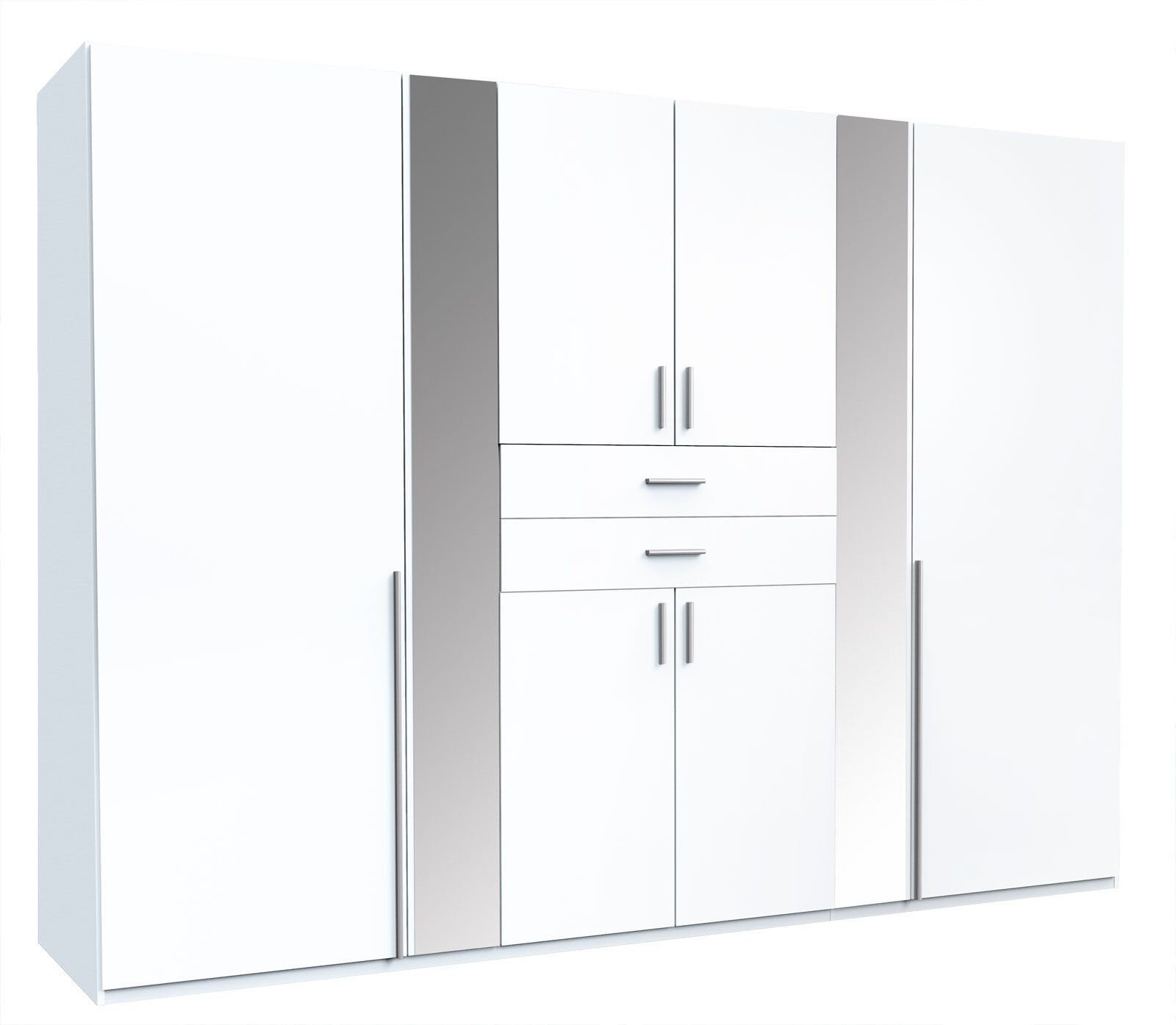 Drehtürenschrank Vanea Weiß ca. 270 x 210 x 58 cm