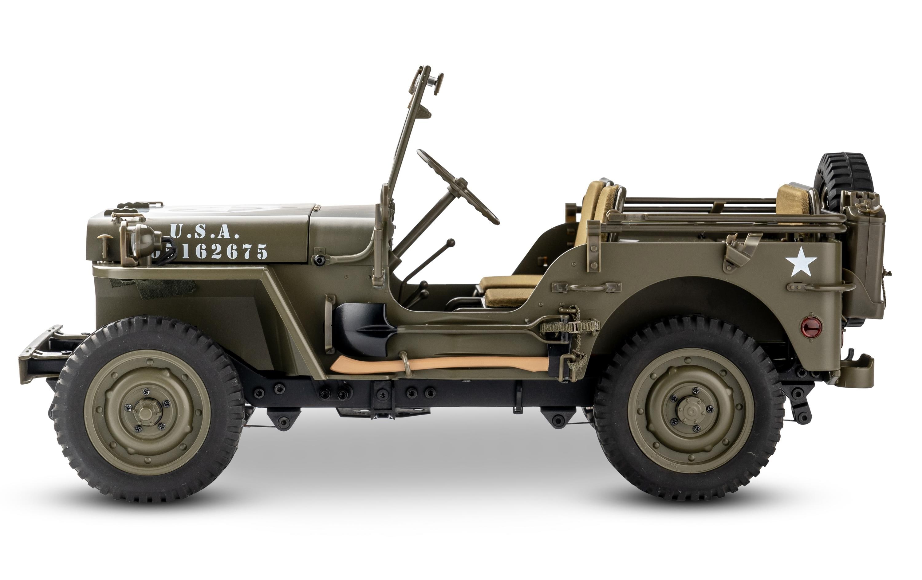 Scale Crawler 1941 MB Willys Jeep, 4 x 4 RTR, 1:12<br>1941 Willys Militär Jeep – Ein Traum für jeden Scaler