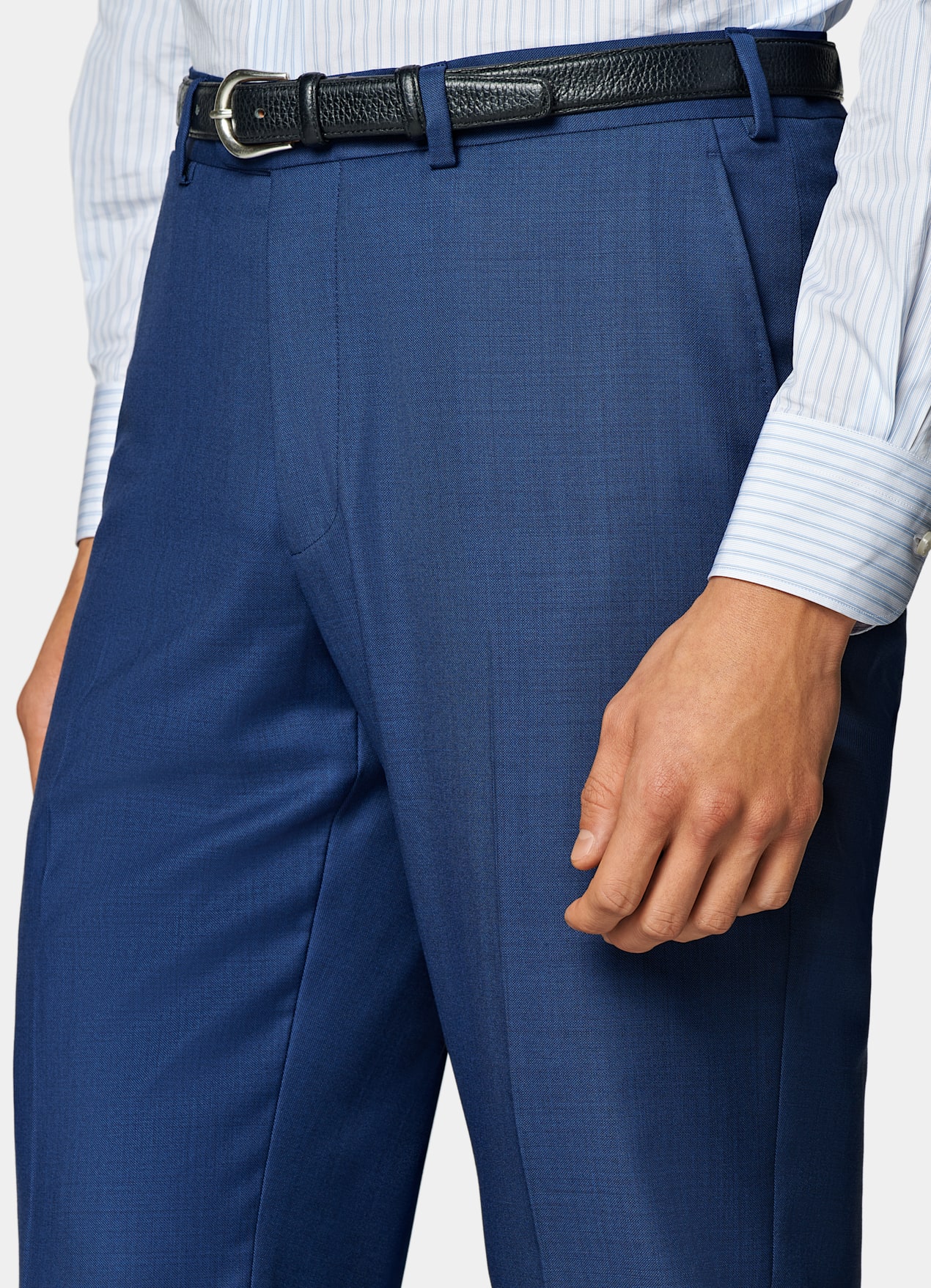 Pantalon de costume Slim Leg Straight bleu moyen