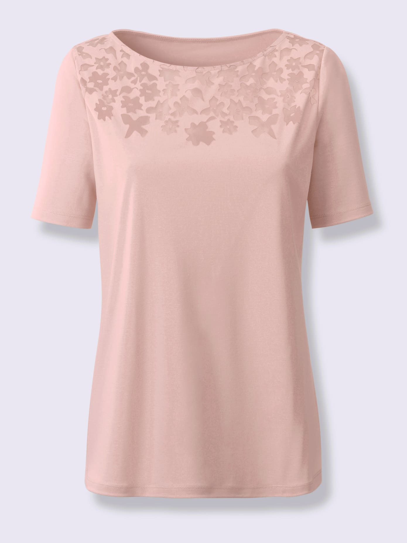 T-shirt à manches courtes parties transparentes